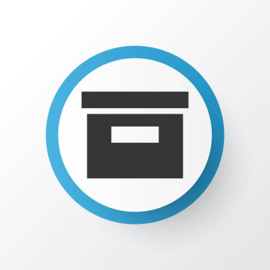 Simge simgesini arşivle. Moda biçiminde birinci kalite izole edilmiş temel öge.