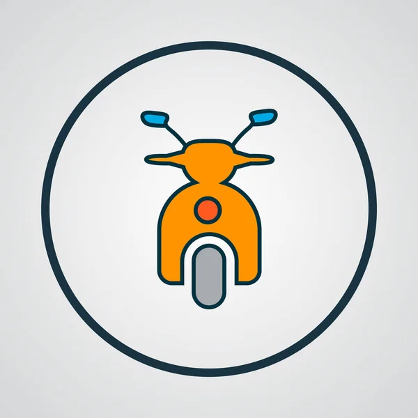 Scooter Symbol farbige Linie Symbol. Hochwertiges isoliertes Moped-Element im trendigen Stil. — Stockvektor