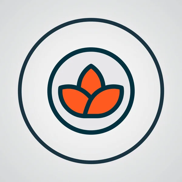 Lotus pictogram gekleurde lijn symbool. Premium kwaliteit geïsoleerd bloemenelement in trendy stijl. — Stockvector