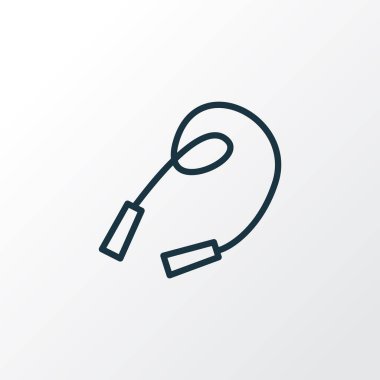 İp ikonu çizgi sembolü atlanıyor. Kaliteli kalite izole edilmiş ip ögesi modada atlama.