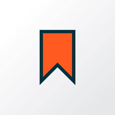 Yer imi simgesi renkli çizgi sembolü. Moda biçiminde birinci kalite izole edilmiş flama ögesi.