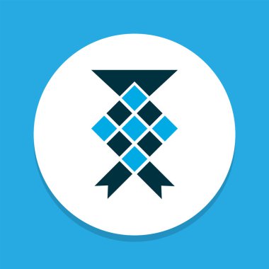 Ketupat simgesi renkli sembol. Moda tarzında birinci kalite izole malay ögesi.