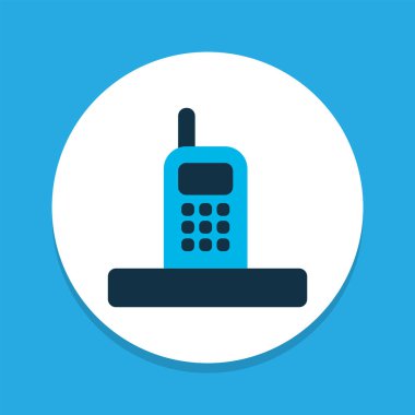 Telefon simgesi renkli sembol. Moda tarzında birinci kalite izole telefon ögesi.