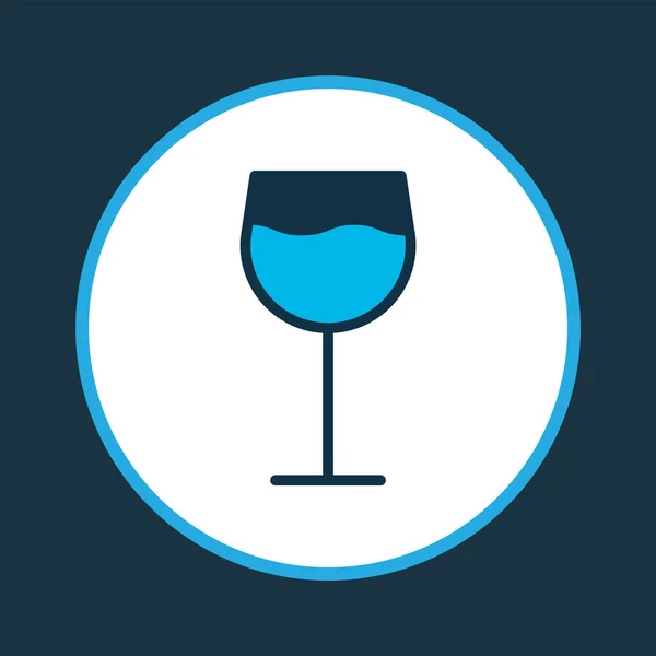 Wineglass ikon färgad symbol. Premium kvalitet isolerade cabernet element i trendig stil. — Stock vektor
