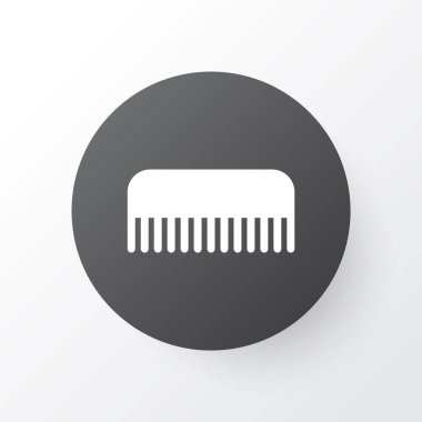 Tarama simgesi. Moda tarzında birinci kalite izole saç fırçası ögesi.