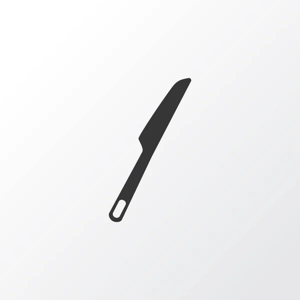 Yemek bıçağı simgesi. Moda tarzında birinci kalite izole bulaşık takımı ögesi. — Stok fotoğraf