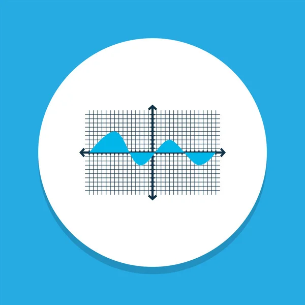 Cuadro de análisis icono de cuadrícula símbolo de color. Elemento de sistema de coordenadas aisladas de calidad premium en estilo moderno . — Vector de stock