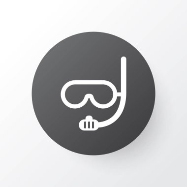 Sualtı maskesi simgesi. Moda tarzında birinci kalite izole edilmiş dalgıç ögesi.