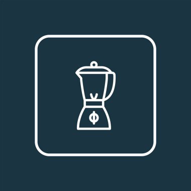 Blender simgesi çizgi sembolü. Moda tarzında birinci kalite izole smoothie ögesi.