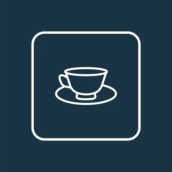 Τσάι κύπελλο εικονίδιο γραμμή σύμβολο. Υψηλής ποιότητας απομονωμένο στοιχείο πορσελάνης σε μοντέρνο στυλ. — Διανυσματικό Αρχείο