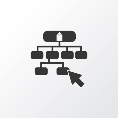 Sitenin yön bulma simgesi. Moda tarzında birinci kalite izole edilmiş web sitesi yapısı ögesi.