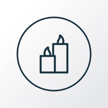 Parafin ikon çizgi sembolü. Moda tarzında birinci kalite izole mum ögesi.