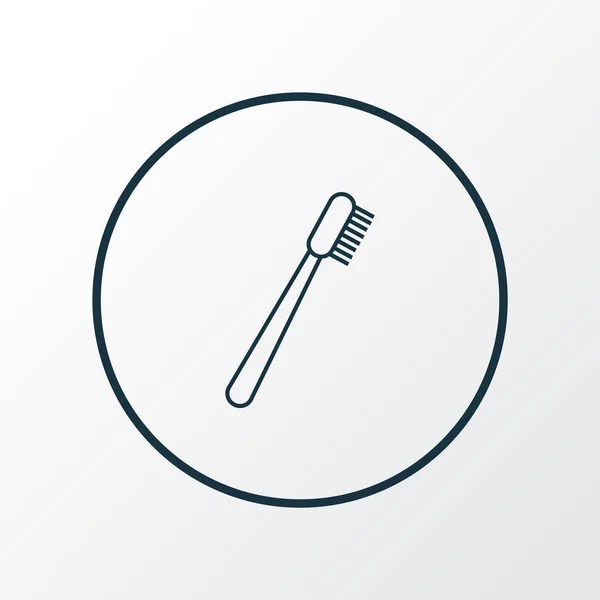Brosse à dents icône ligne symbole. Élément d'hygiène isolée de qualité supérieure dans un style tendance . — Image vectorielle