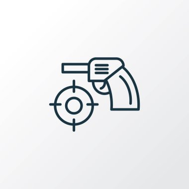 Oyun ikonu çizgi sembolü çekiliyor. Moda tarzında birinci kalite izole odak ögesi.