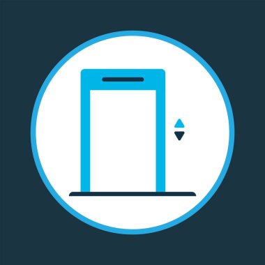 Asansör simgesi renkli sembol. Kaliteli kalite izole kaldırma ögesi modada.