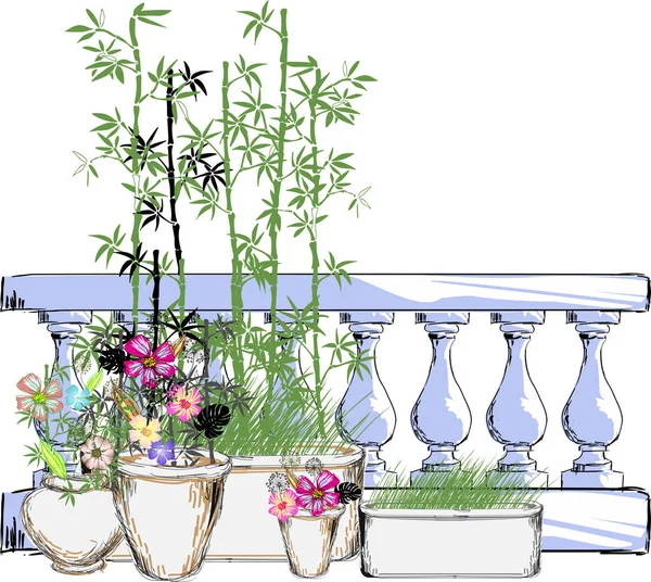 Hemma Växter Vektorillustration Bra Design För Shirt Hälsningar Kort Och — Stock vektor