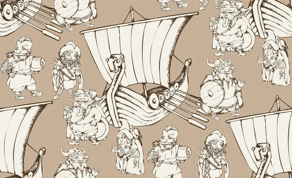 Бесшовный Шаблон Вихри Сосуды Векторная Иллюстрация Подходит Текстиля Фресок Обоев — стоковый вектор