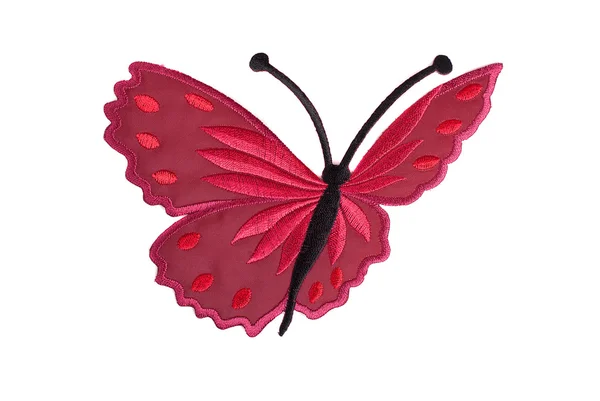 Schmetterling aus rotem Faden — Stockfoto