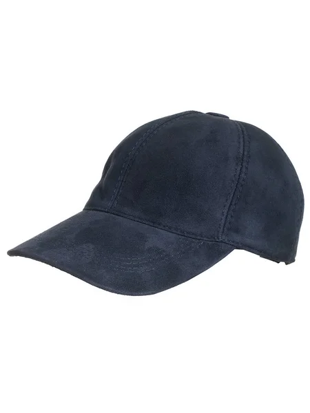 Black leather cap on white background — Stock Photo, Image