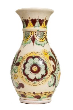 Beyaz arka plan üzerinde Çin porselen vazolar