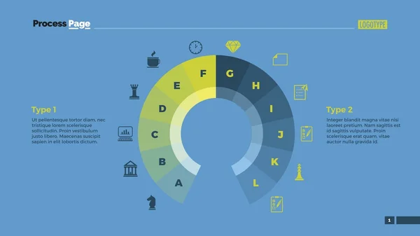 Modelo de Slide Diagrama de Círculo de Negócios — Vetor de Stock