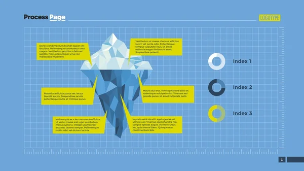 冰山的信息图表图表幻灯片模板 — 图库矢量图片