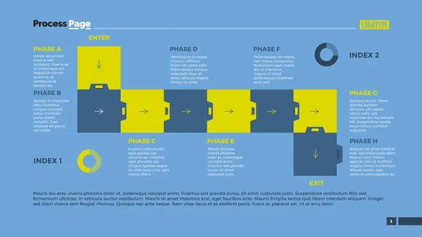 Step Infographic Diagram Slide Template Royaltyfria Stockvektorer