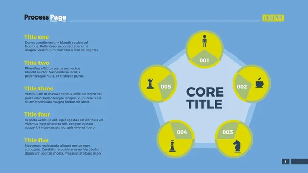 Circle Infographic Diagram Slide Template Stockvektor