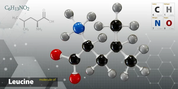 Illustratie van Lactose Leucine geïsoleerd grijze achtergrond — Stockfoto