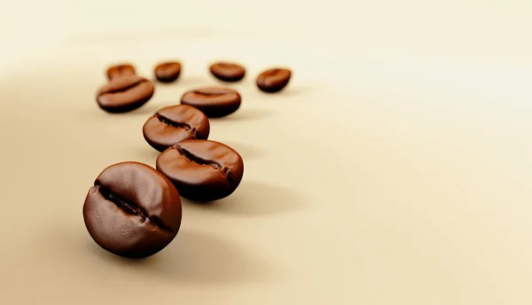 3d Illustration of coffee beans