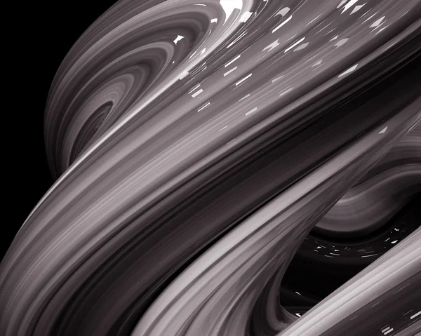 Abbildung eines abstrakten grauen Regenbogens auf schwarzem Hintergrund. — Stockfoto