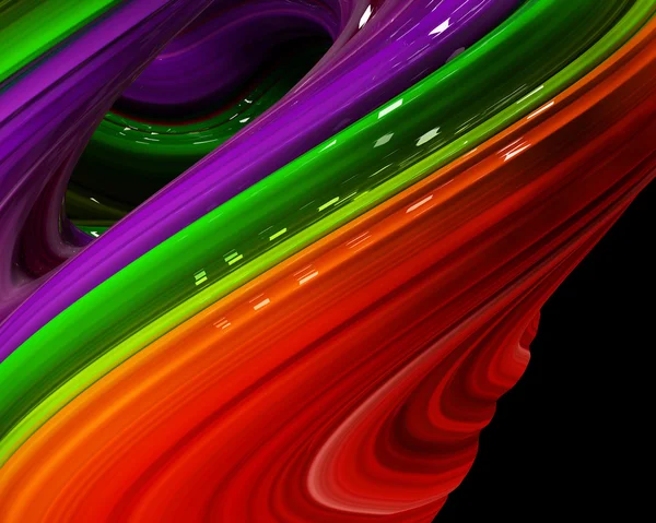 Illustrazione Arcobaleno di colori astratti colorati su sfondo nero . — Foto Stock