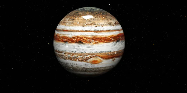 Jupiter - Imaginile 3D de înaltă rezoluție prezintă planete ale sistemului solar. Aceste elemente de imagine furnizate de NASA . — Fotografie, imagine de stoc