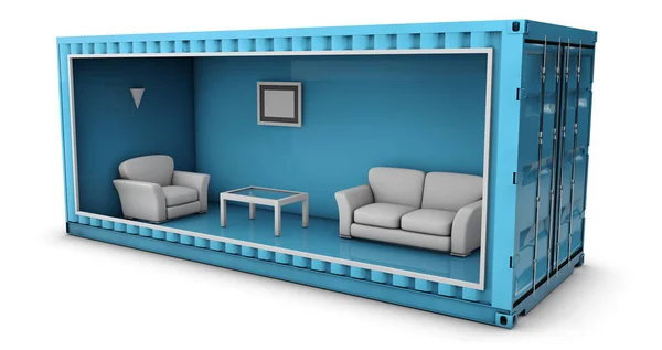 Illustration of Container House. Reuse Container for building houses. — Stock Photo, Image