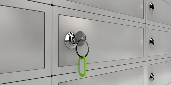 3d Illustration of Safe Deposit Boxes, Realistic object