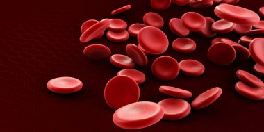 Resimde kırmızı kan hücrelerinin damar veya arter akan