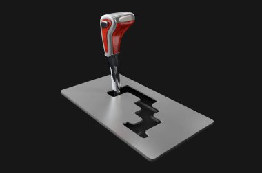 otomatik vites seçici 3D çizimi
