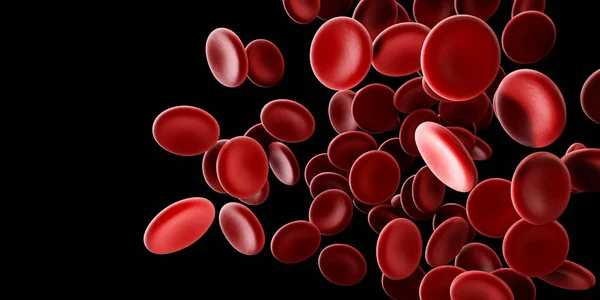 Illustration of Red blood cells flowing in a vein or artery — Stock Photo, Image