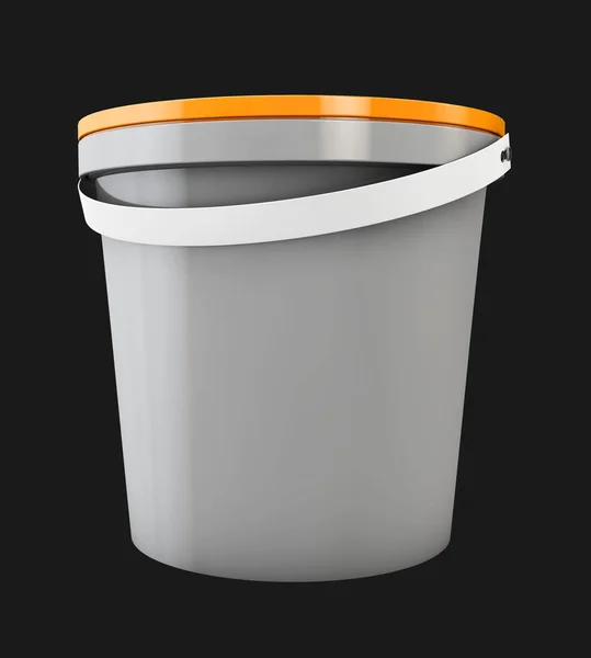 3d Illustration of plastic bucket. Product Packaging For food, foodstuff or paints — Stock Photo, Image