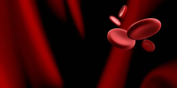 Červených krvinek. Krevních elementů, 3d obrázek — Stock fotografie