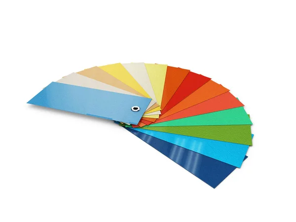 Paleta kolorów kart, kolorowy katalog próbek, ilustracji 3d — Zdjęcie stockowe