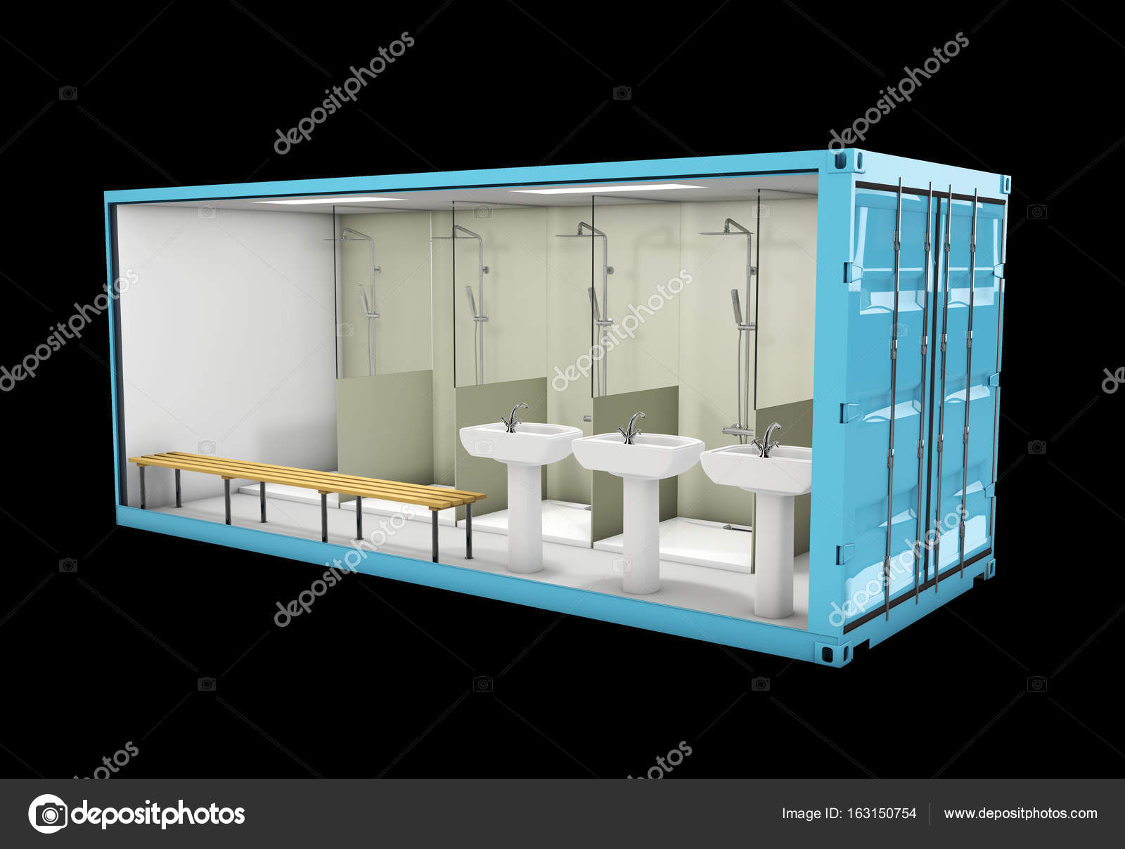 Envase de cuarto de baño. Concepto de la reutilización de contenedores