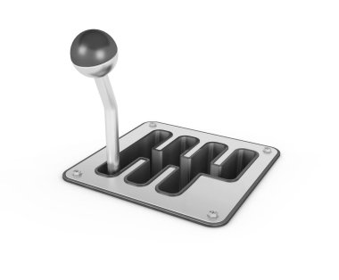 Mekanik iletim. 3D çizim. izole beyaz arka plan