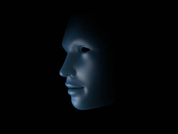 Ilustración 3d del cosmético de la máscara facial. fondo negro aislado — Foto de Stock