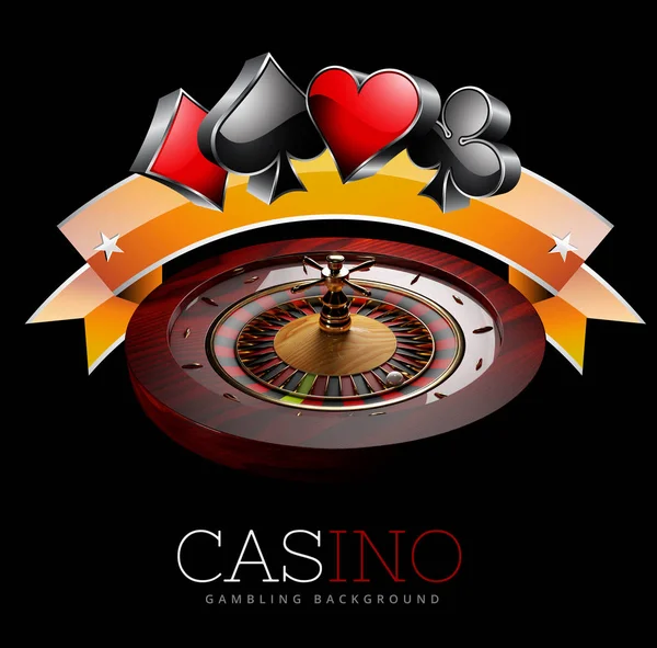 Rueda de ruleta de casino. Ilustración 3d. negro aislado —  Fotos de Stock