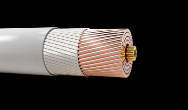 Soyut tüp yapısı, 3d izole Illustaration siyah