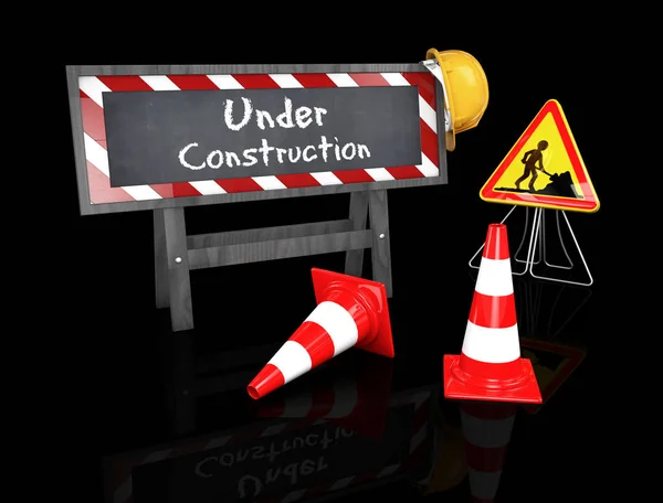 3d Illustration of conceptual maintanence and under construction image — Stock Photo, Image