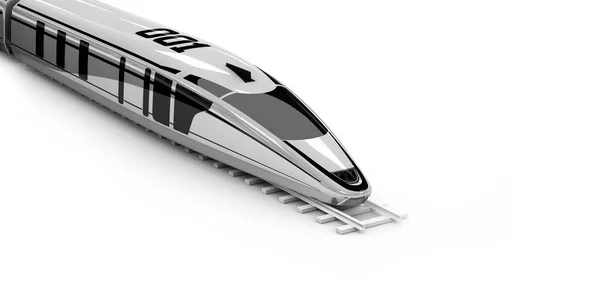 Tren de cercanías de alta velocidad, ilustración 3d aislado blanco — Foto de Stock