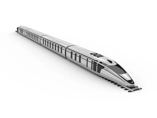 High speed commuter train, 3d illustration isolated white — Stock Photo, Image