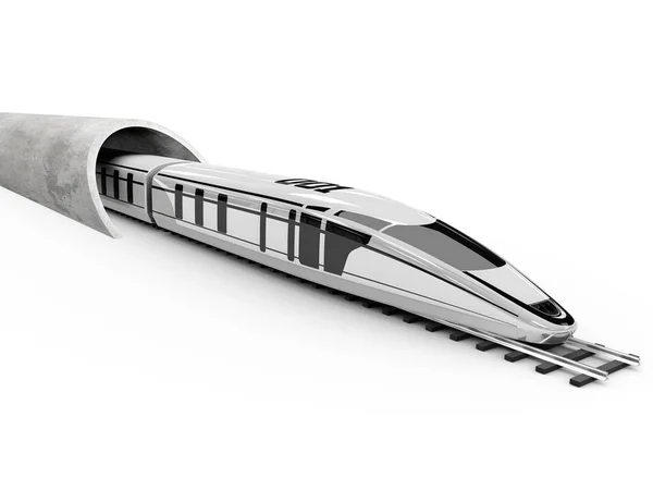 Comboio de alta velocidade pendulares, ilustração 3d isolado branco — Fotografia de Stock